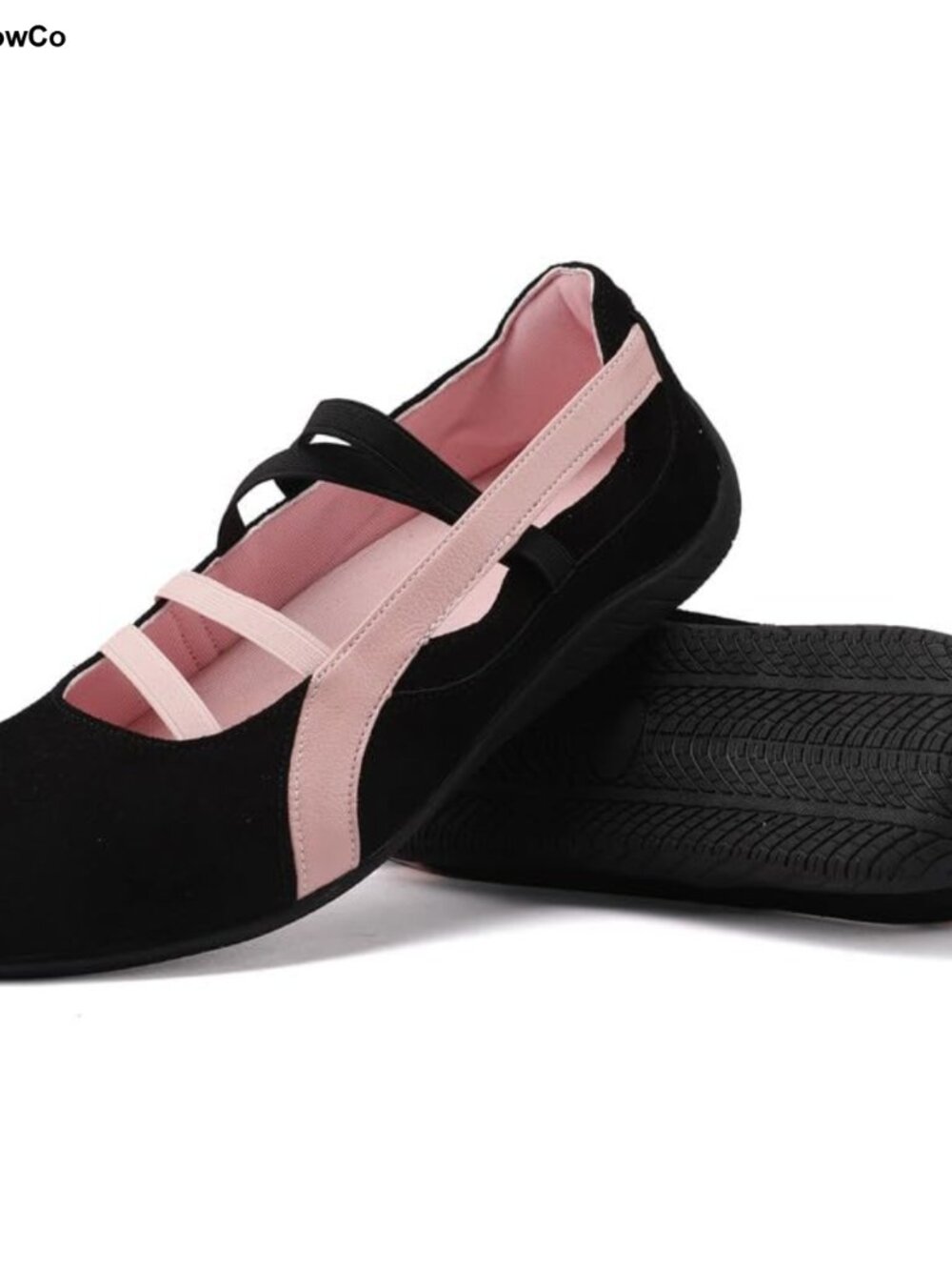 Women's Mary Jane Ballet Sneakers Elastic Strap Foam Insole Flats